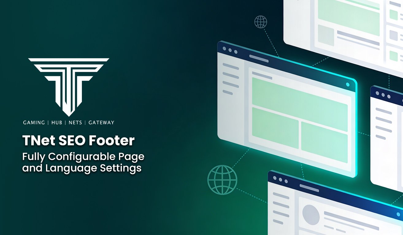 4. TNet SEO Footer — Fully Configurable Page and Language Settings